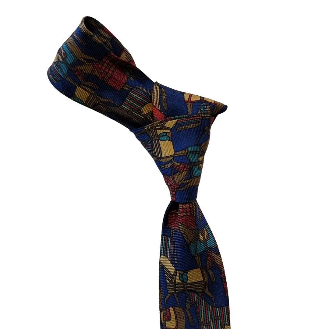 Western Style Skinny Neck Tie - Western Bowtie - Created from Vintage Silk Ties