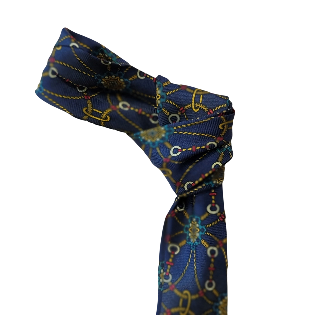 Western Style Skinny Neck Tie - Western Bowtie - Created from Vintage Silk Ties