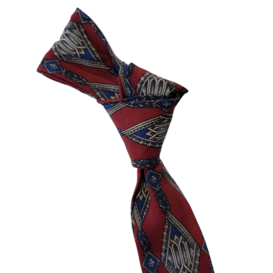 Western Style Skinny Neck Tie - Western Bowtie - Created from Vintage Silk Ties