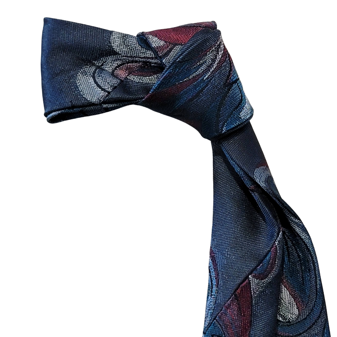 Western Style Skinny Neck Tie - Western Bowtie - Created from Vintage Silk Ties