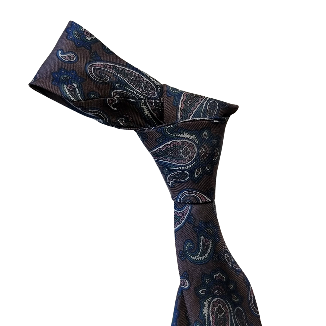 Western Style Skinny Neck Tie - Western Bowtie - Created from Vintage Silk Ties