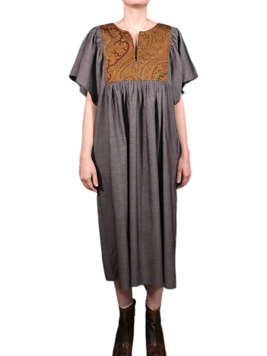 The Ren Dress Midi, Denim Chambray w/ Ralph Lauren Cotton