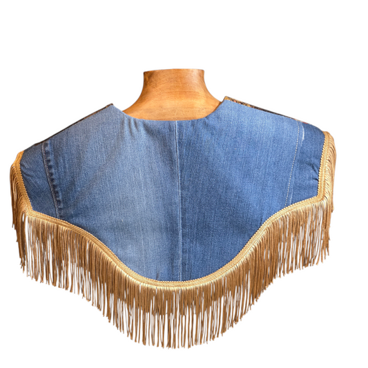Western for the Weekend - Fringe Capelet - Moody Velvet Floral