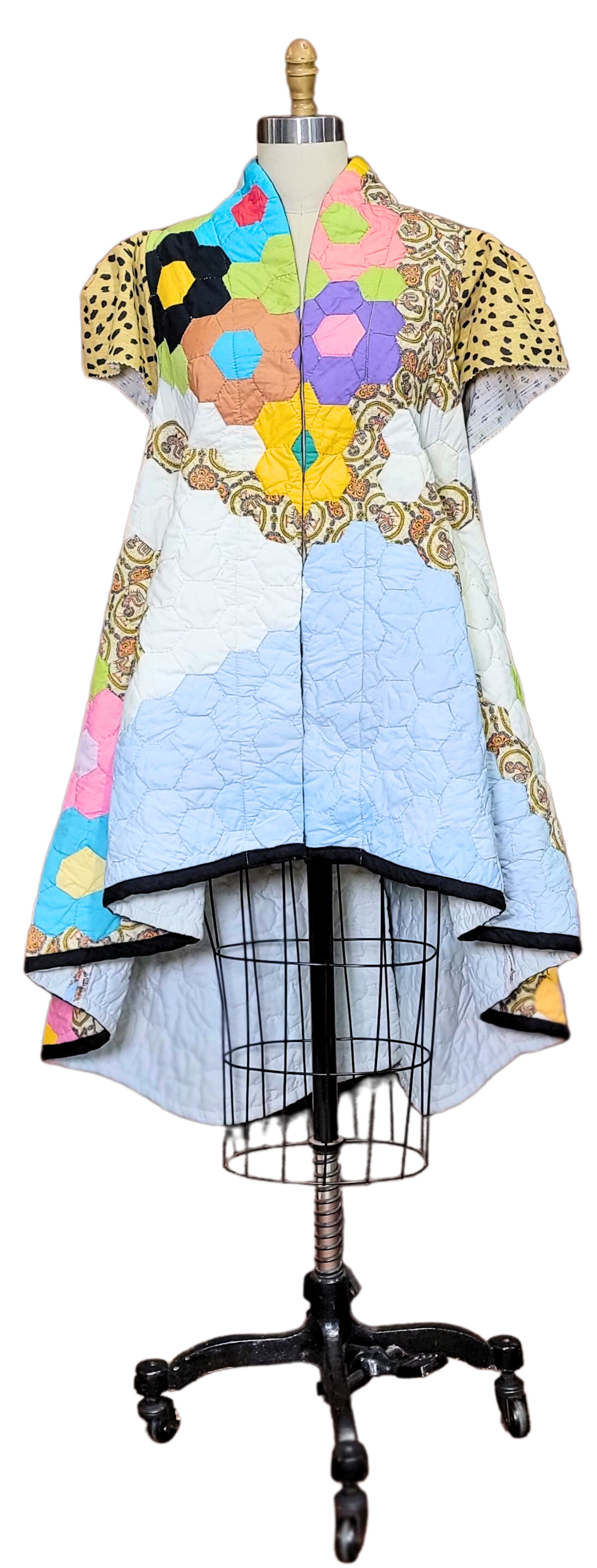 Split Back with Hi-Low Hemline -Modern Hex Granny Floral Garden