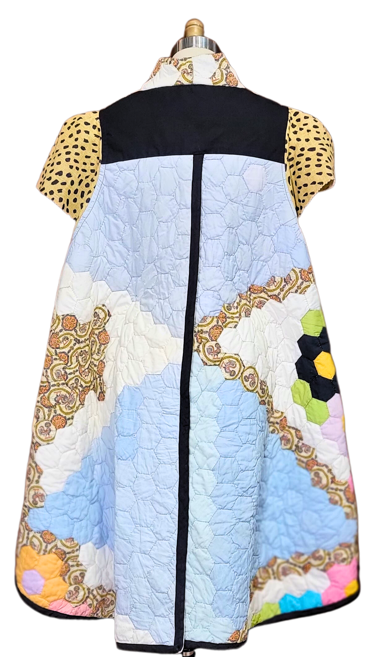 Split Back with Hi-Low Hemline -Modern Hex Granny Floral Garden