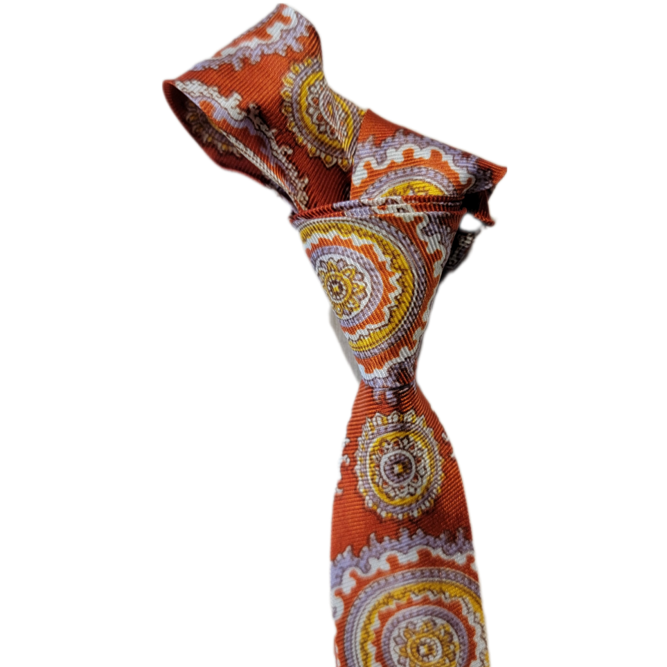 Western Style Skinny Neck Tie - Western Bowtie - Created from Vintage Silk Ties