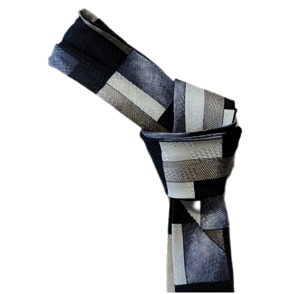 Western Style Skinny Neck Tie - Western Bowtie - Created from Vintage Silk Ties