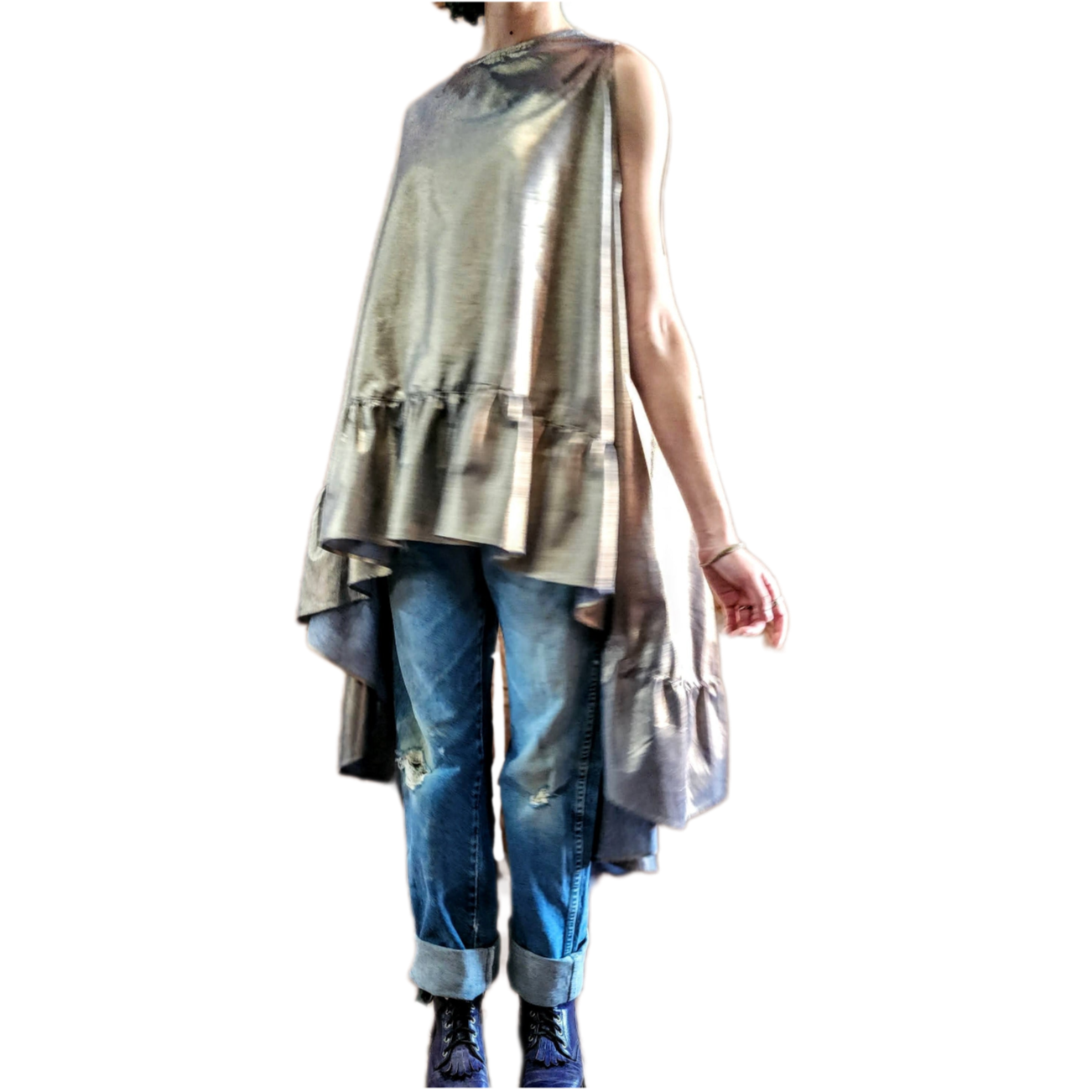 Sleeveless Summer Point Flounce Tunic | Vest