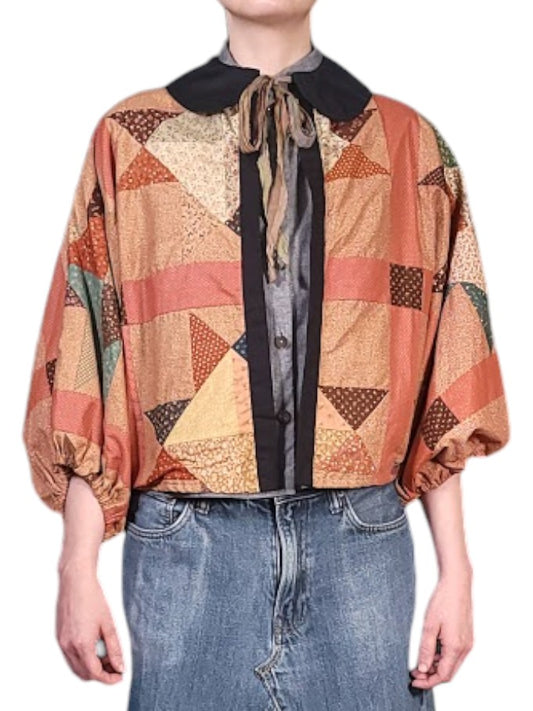 The Salineno Jacket - Dolman Sleeve, Vintage Cotton Quilt Top