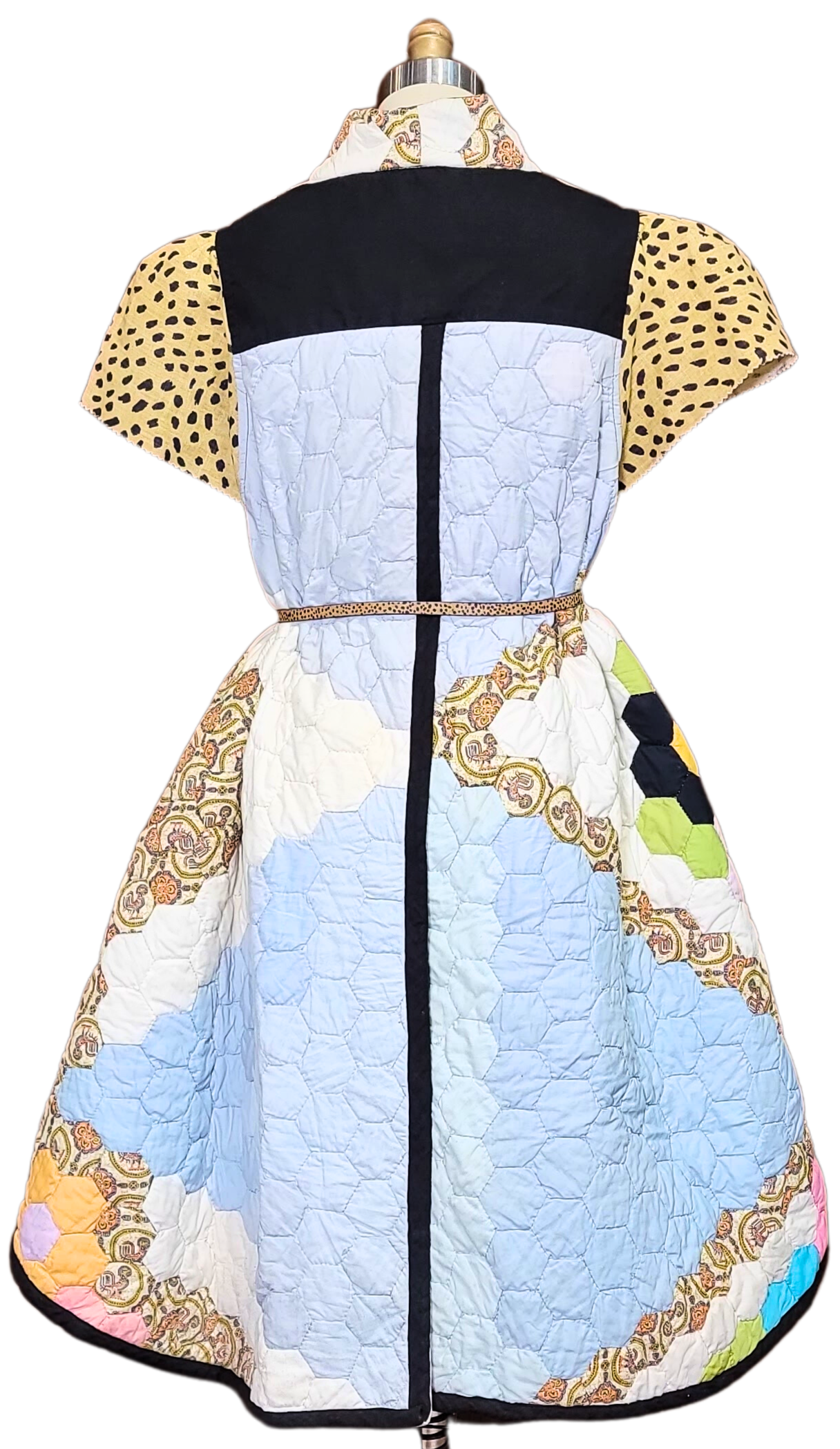 Split Back with Hi-Low Hemline -Modern Hex Granny Floral Garden