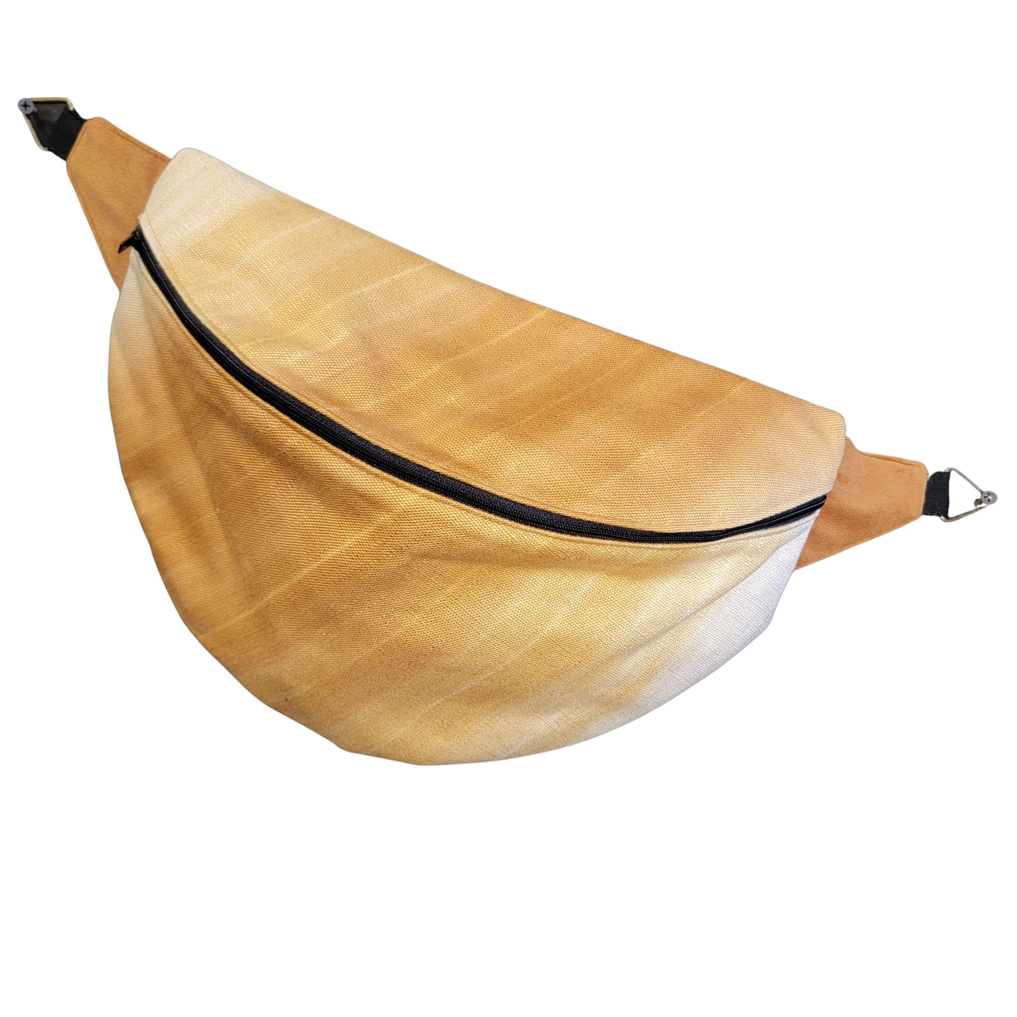 Designer Quilt Fanny Pack - Sling Crossbody Bag - Warm Tan Gradient 037