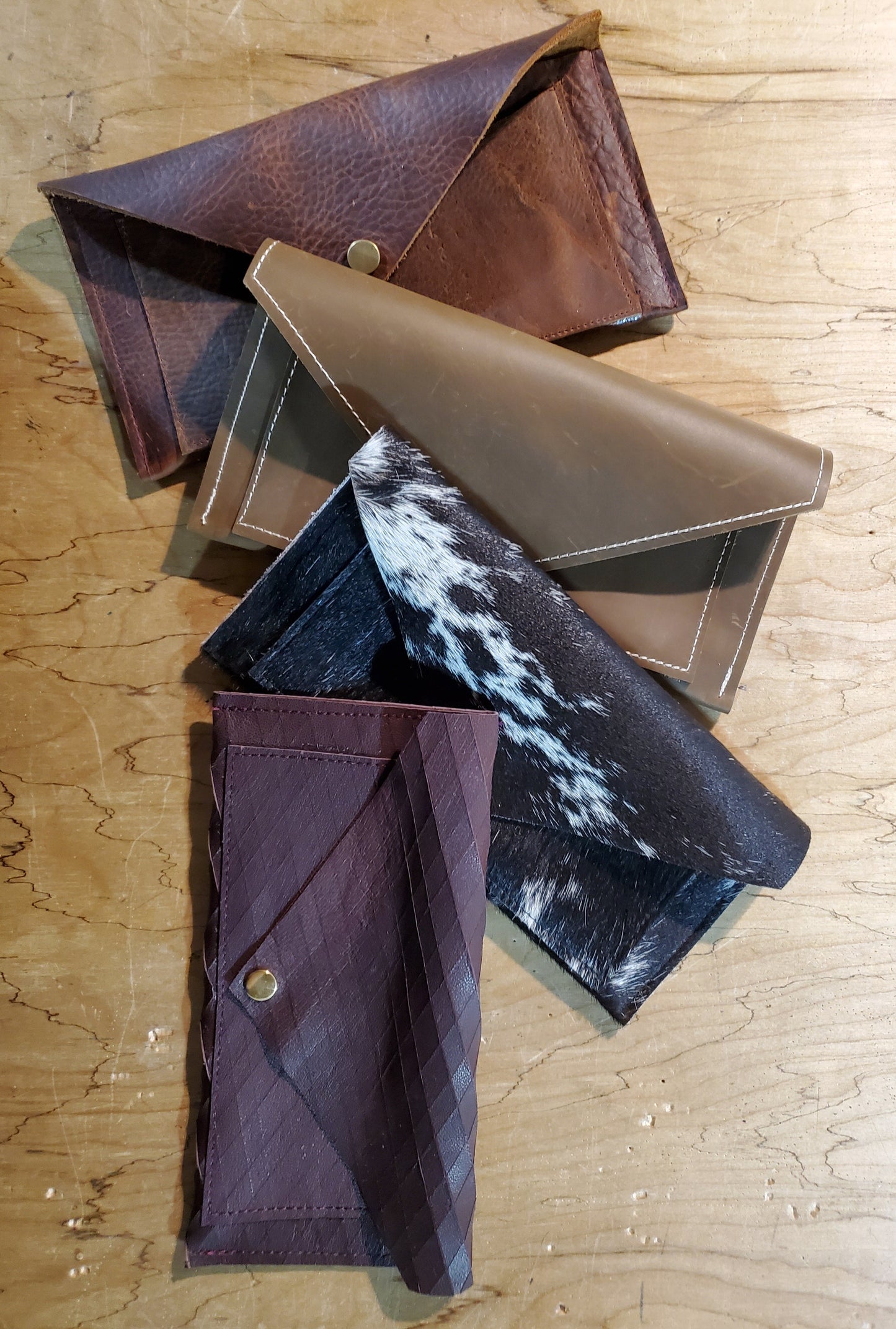 Small Leather Envelope Wallet - Various Leathers