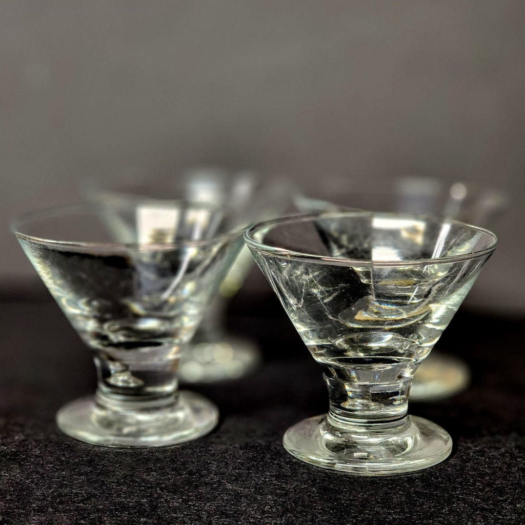 Vintage Stemless Martini glasses