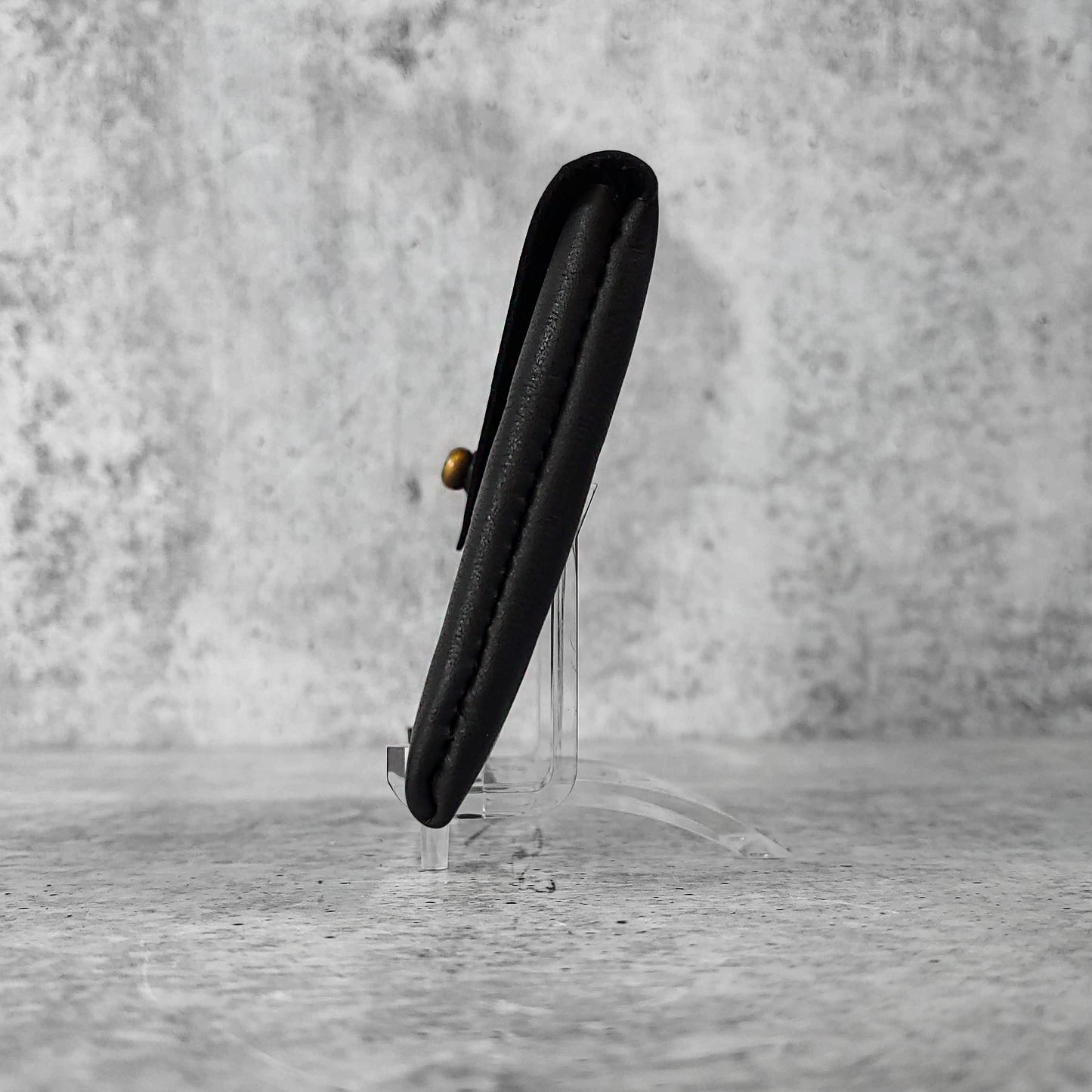 Soft Leather Card Holder: Onyx