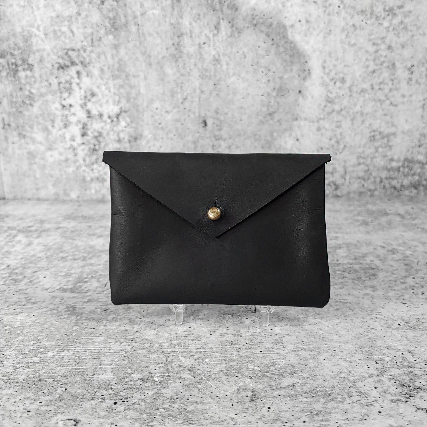 Soft Leather Card Holder: Onyx