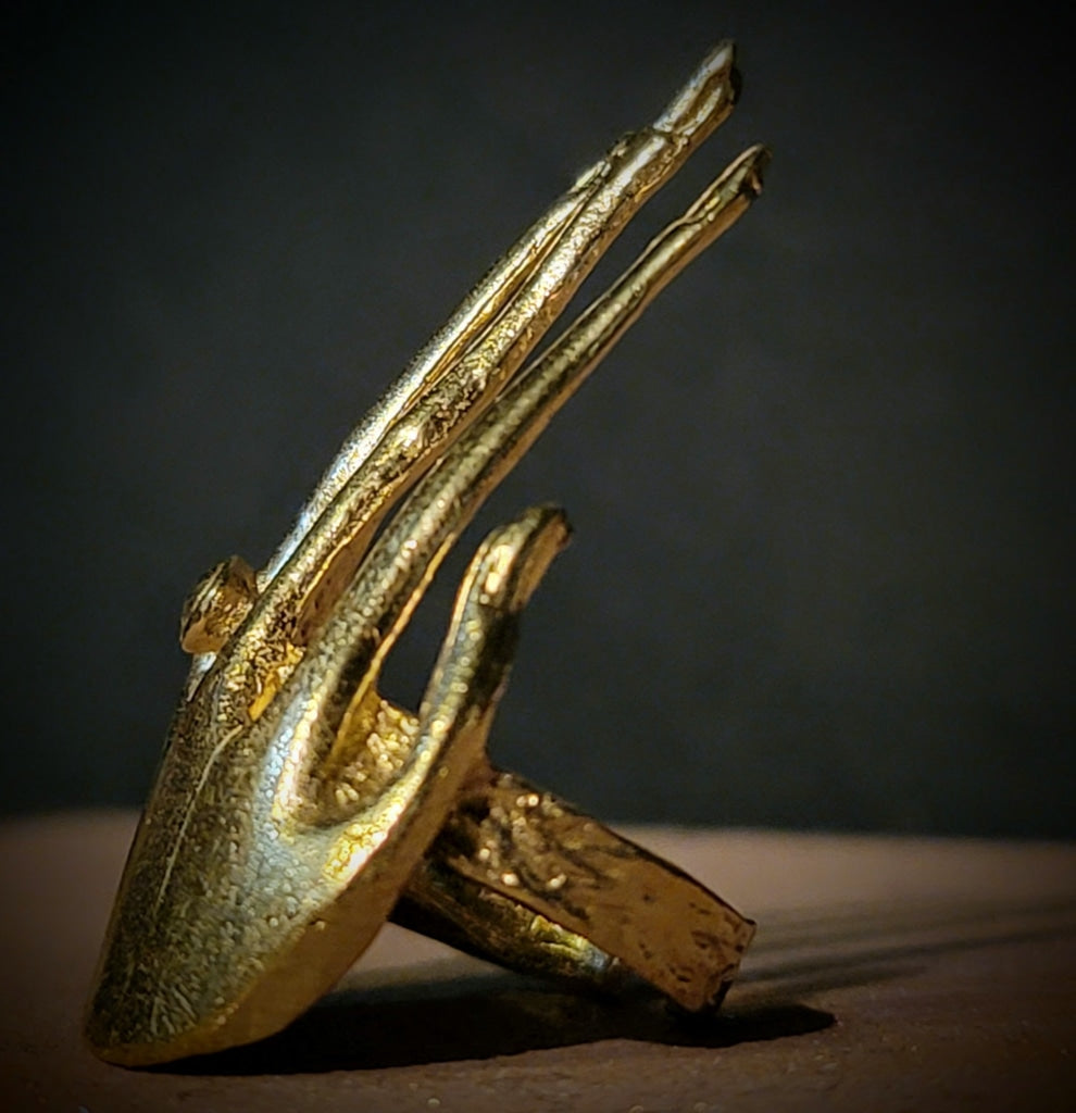 Abstract Hand Brass Ring Jewelry