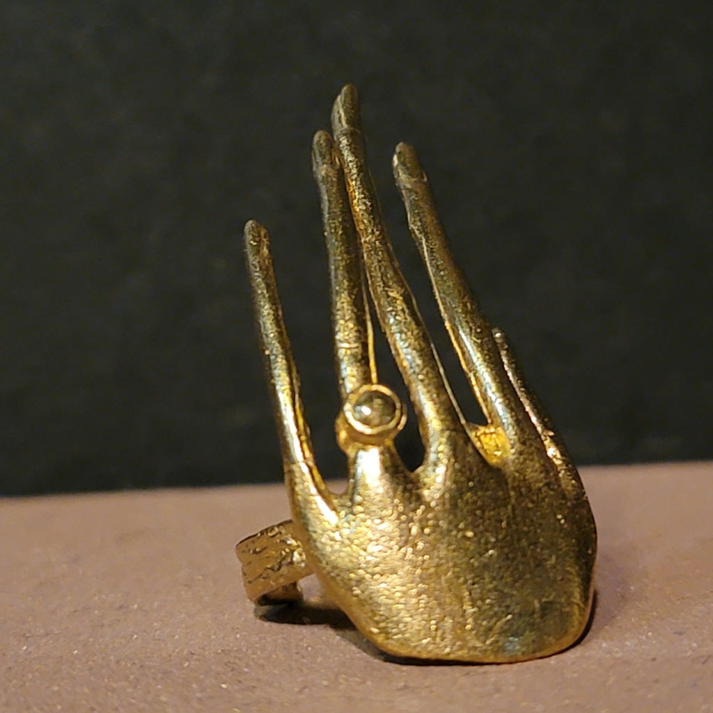 Abstract Hand Brass Ring Jewelry