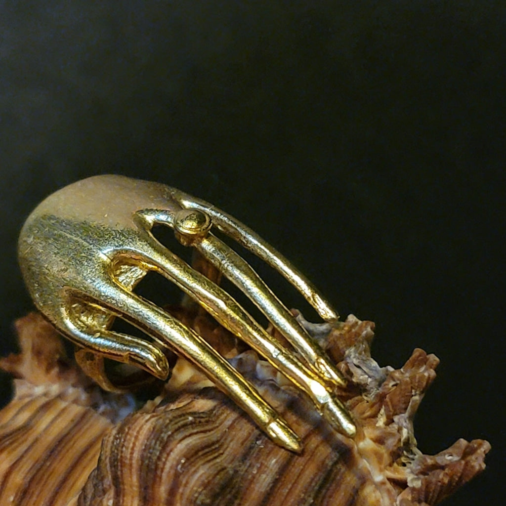 Abstract Hand Brass Ring Jewelry