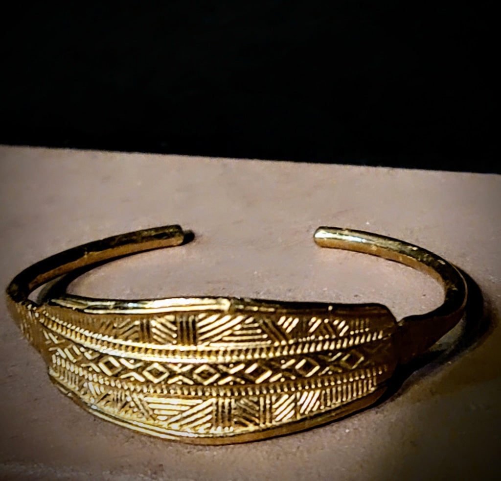 Ancient Markings Brass Cuff Jewelry Bracelet