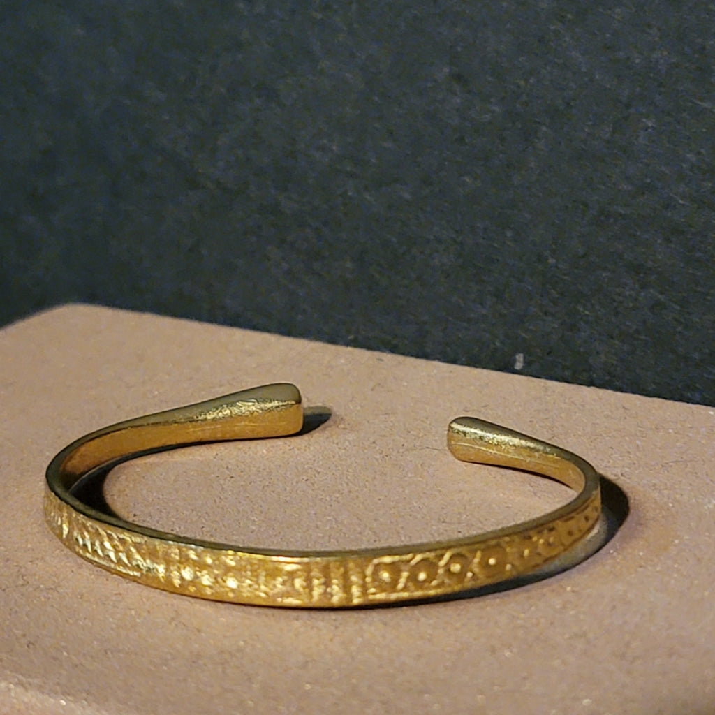 Ancient Markings Brass Cuff Jewelry Bracelet