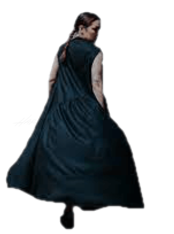 Andrewes Midi Dress 1 / Black - Cotton Poplin Apparel