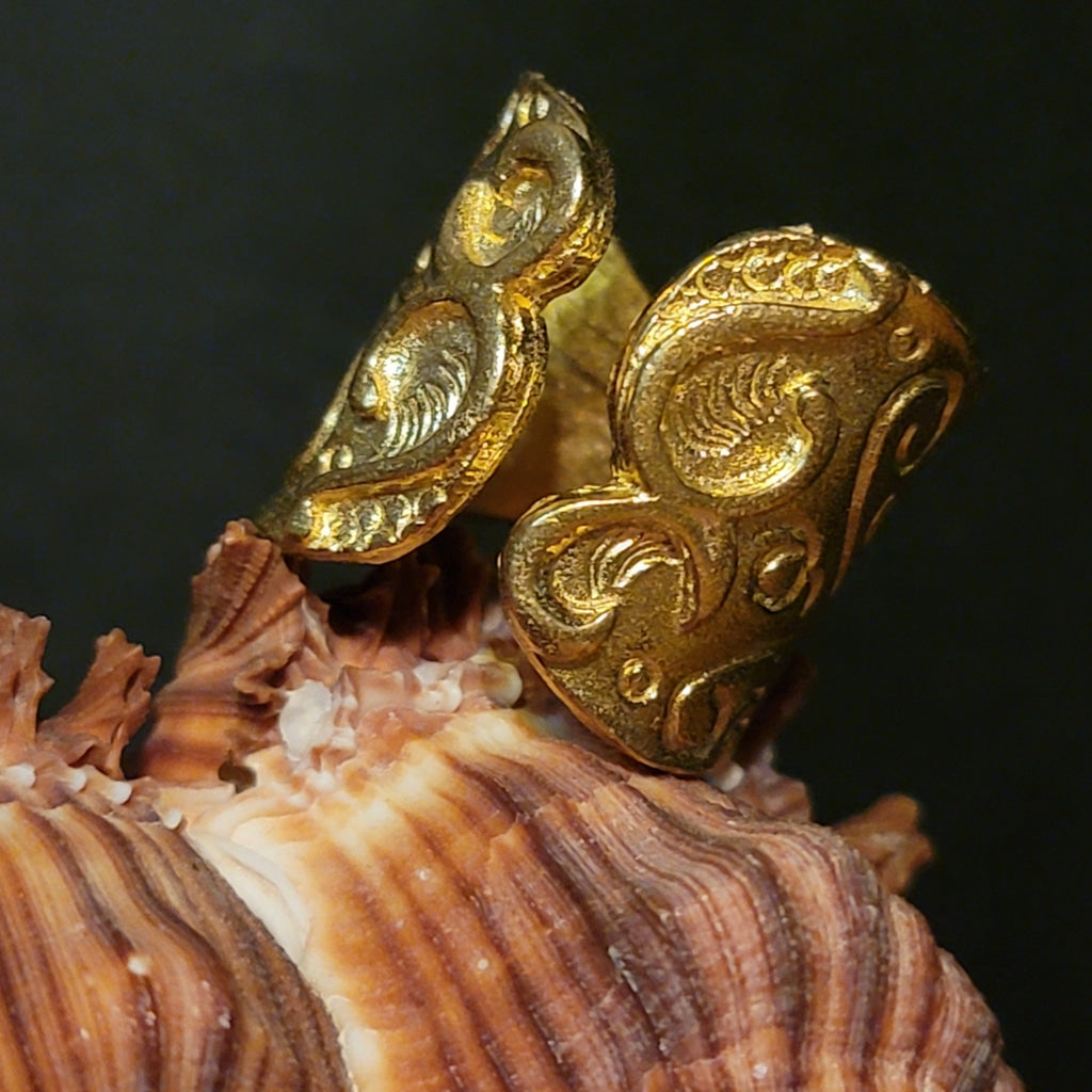 Aries Ram Brass Ring Cuff Jewelry