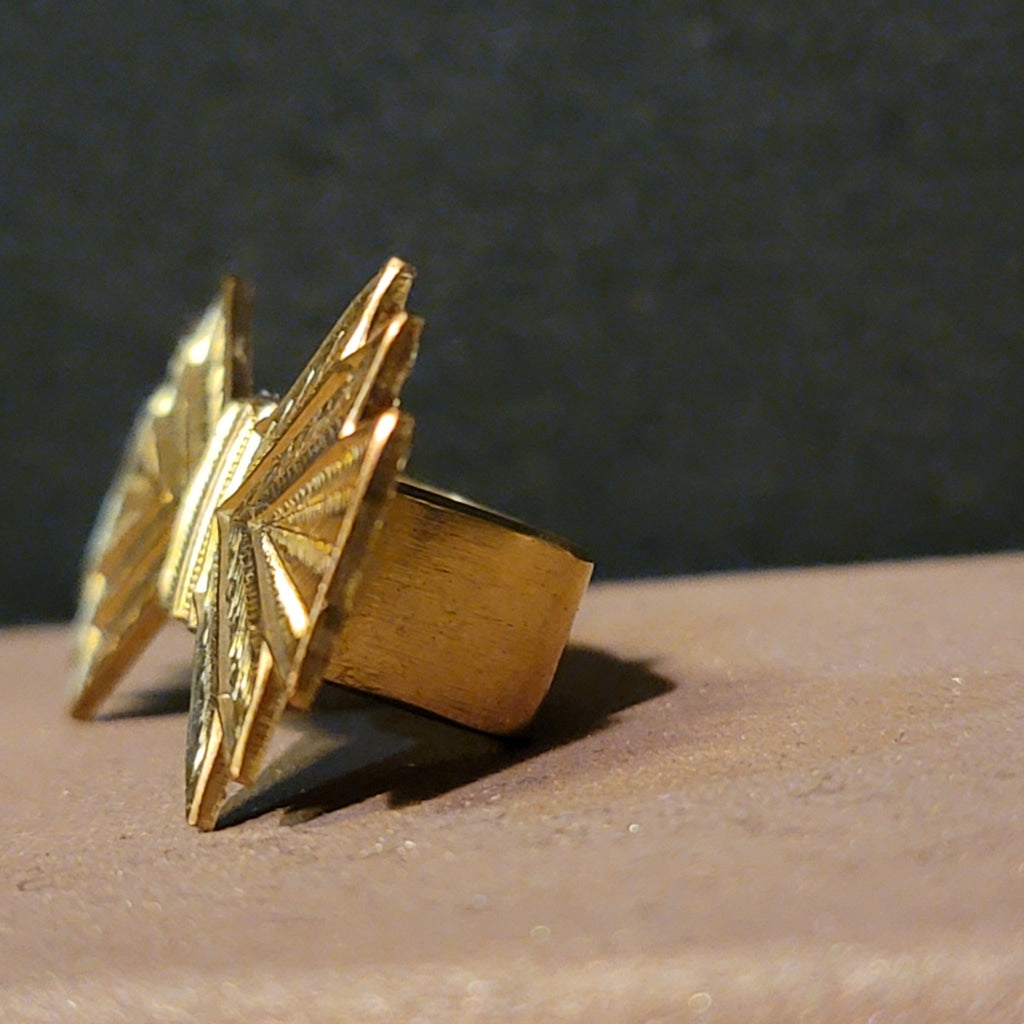 Brass Bow Bandana Bolo Slide Jewelry Scarf