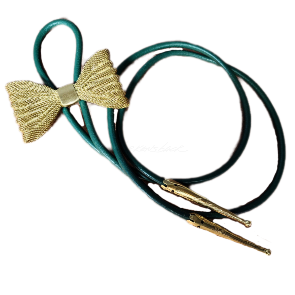 Brass Bow Bolo Slide Jewelry