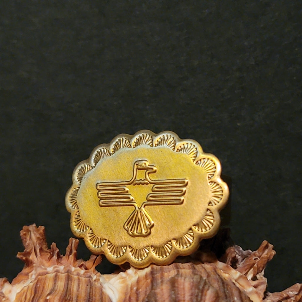 Brass Thunderbird Bandana Bolo Jewelry Scarf Slide