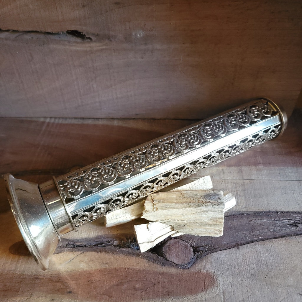 Brass Tower Stick Incense Burner Naturals