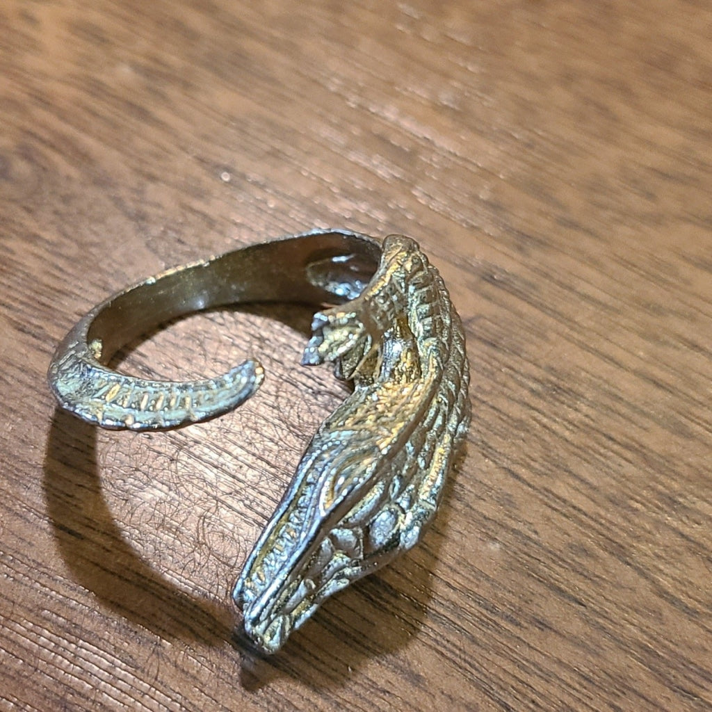 Crocodile Brass Ring Jewelry