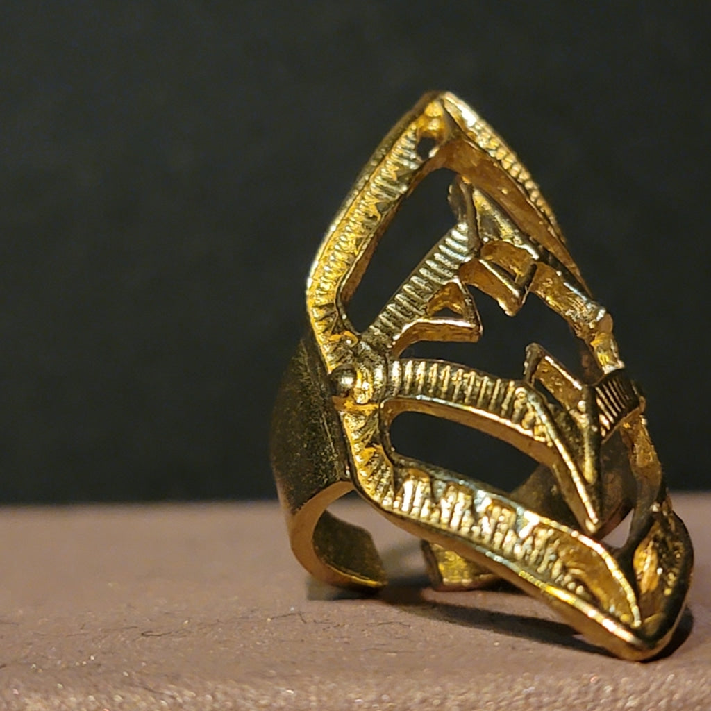 Double Diamond Brass Ring Jewelry