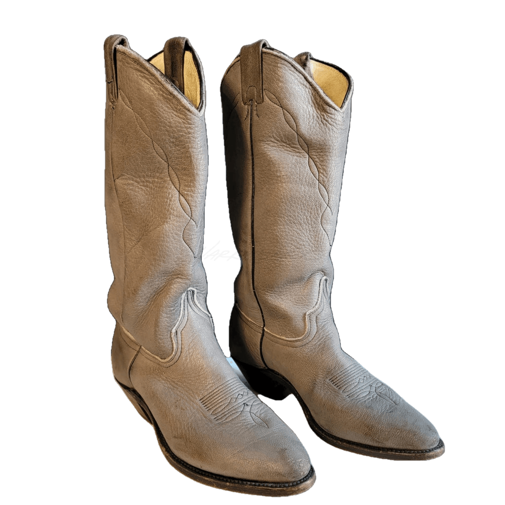 Grey shop western boots