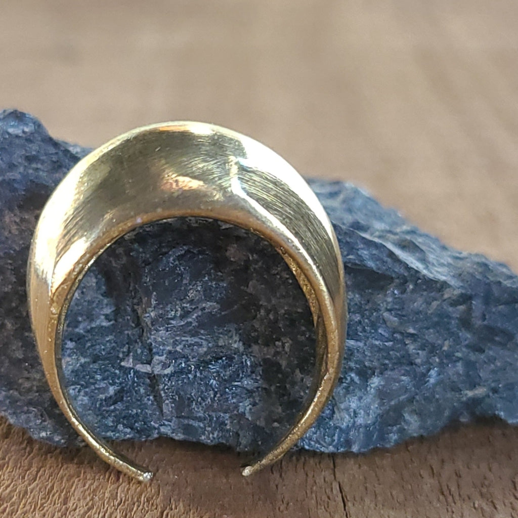 Half Moon Brass Ring Jewelry