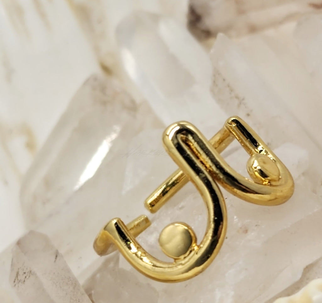 Just Boobs - Gold Plated Brass Ring Adjustable Jewelry