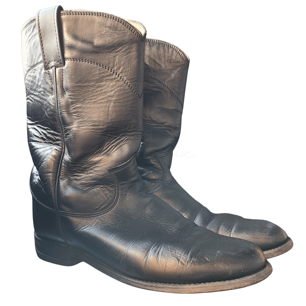 Justin black top roper boots