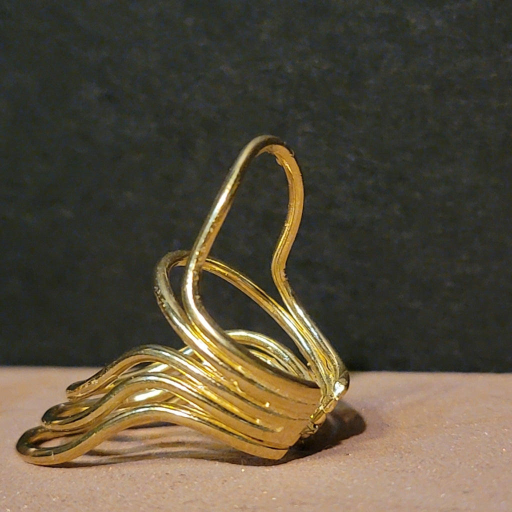 Layered Arches Brass Ring Jewelry