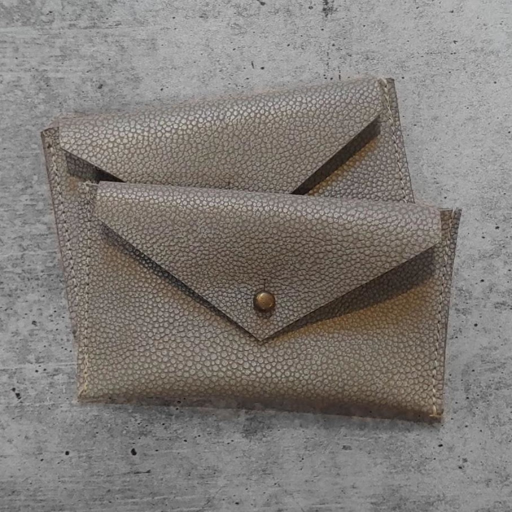 Leather Card Holder Wallet - Various Leathers Urban Grey
