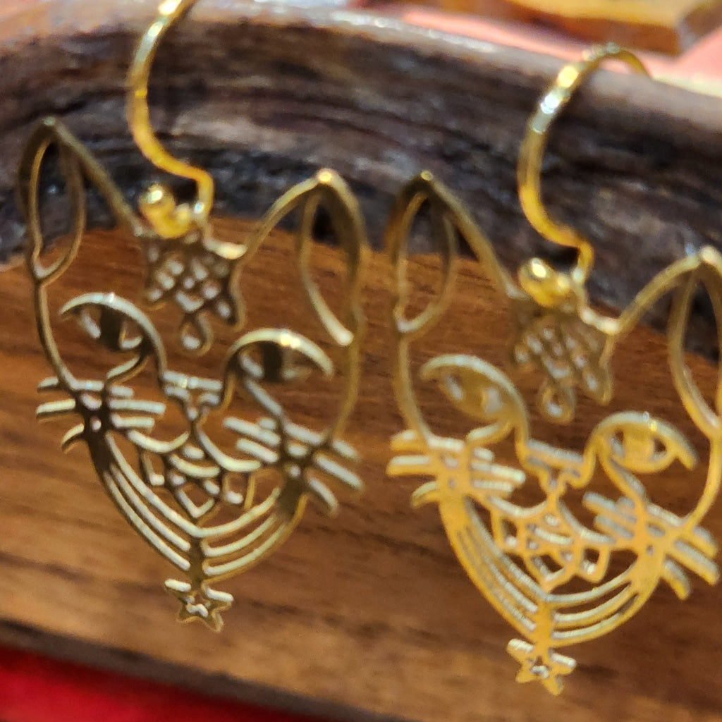Cat Face Gold Plated Earrings Jewelry Earring