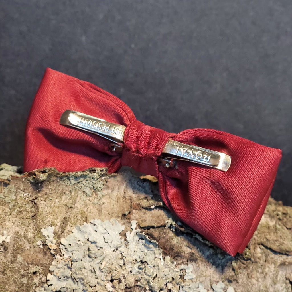 Red Bow Tie Clip On Bowtie