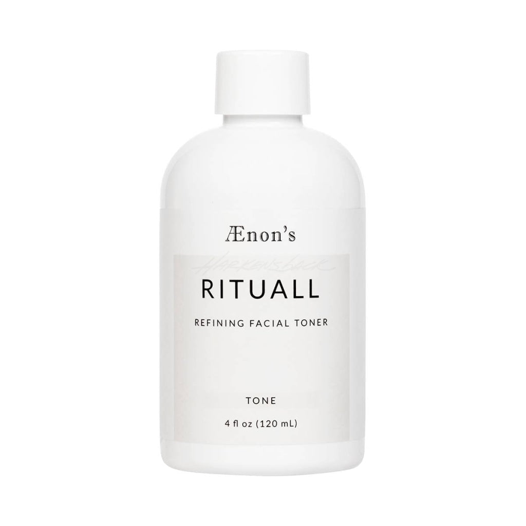 White, 4 fl oz. product bottle of AEnon's RITUALL Refining Facial Toner.