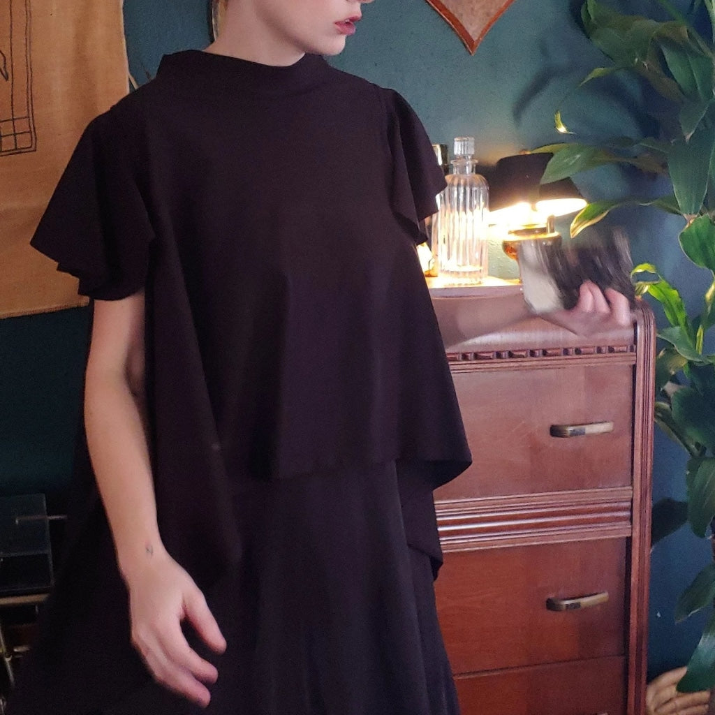 Ruffled Sleeve Pointed Flounce Jacket | Tunic Apparel Top