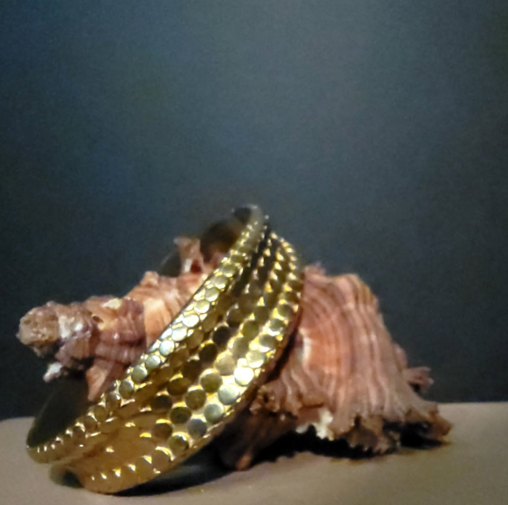 Snakeskin Wide Brass Cuff Bracelet Jewelry