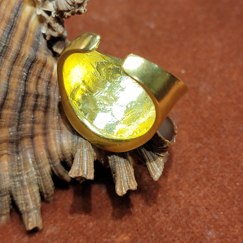 Solid Brass Curve Ring Jewelry