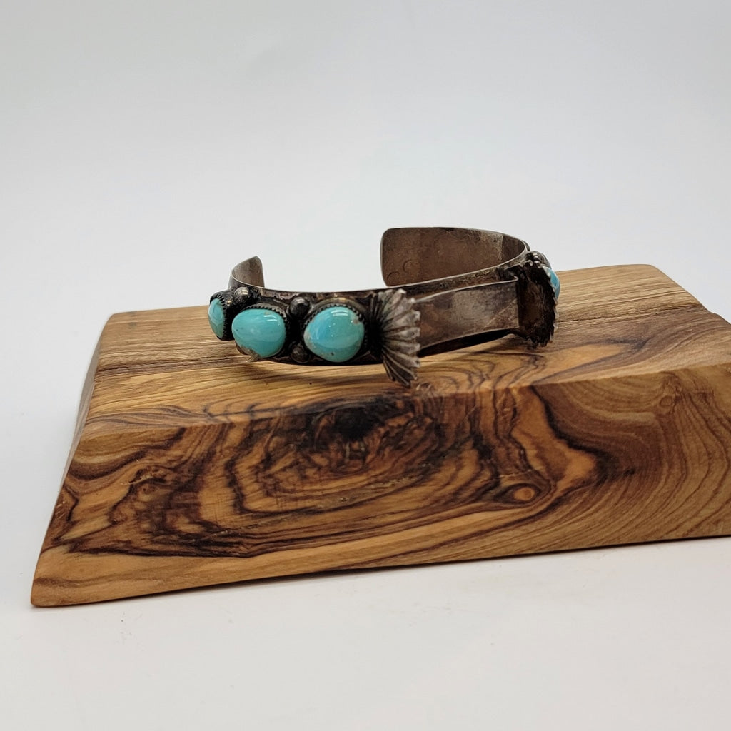 Southwest Turquoise And Silver Watch Cuff Jewelry Bracelet