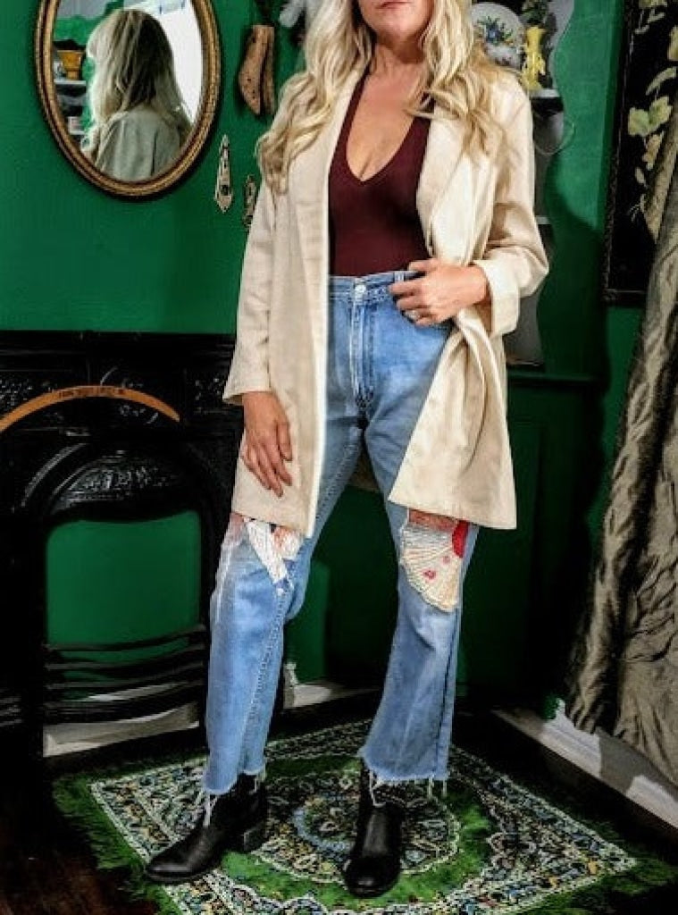Straight Blazer - Linen Rayon Apparel Jacket