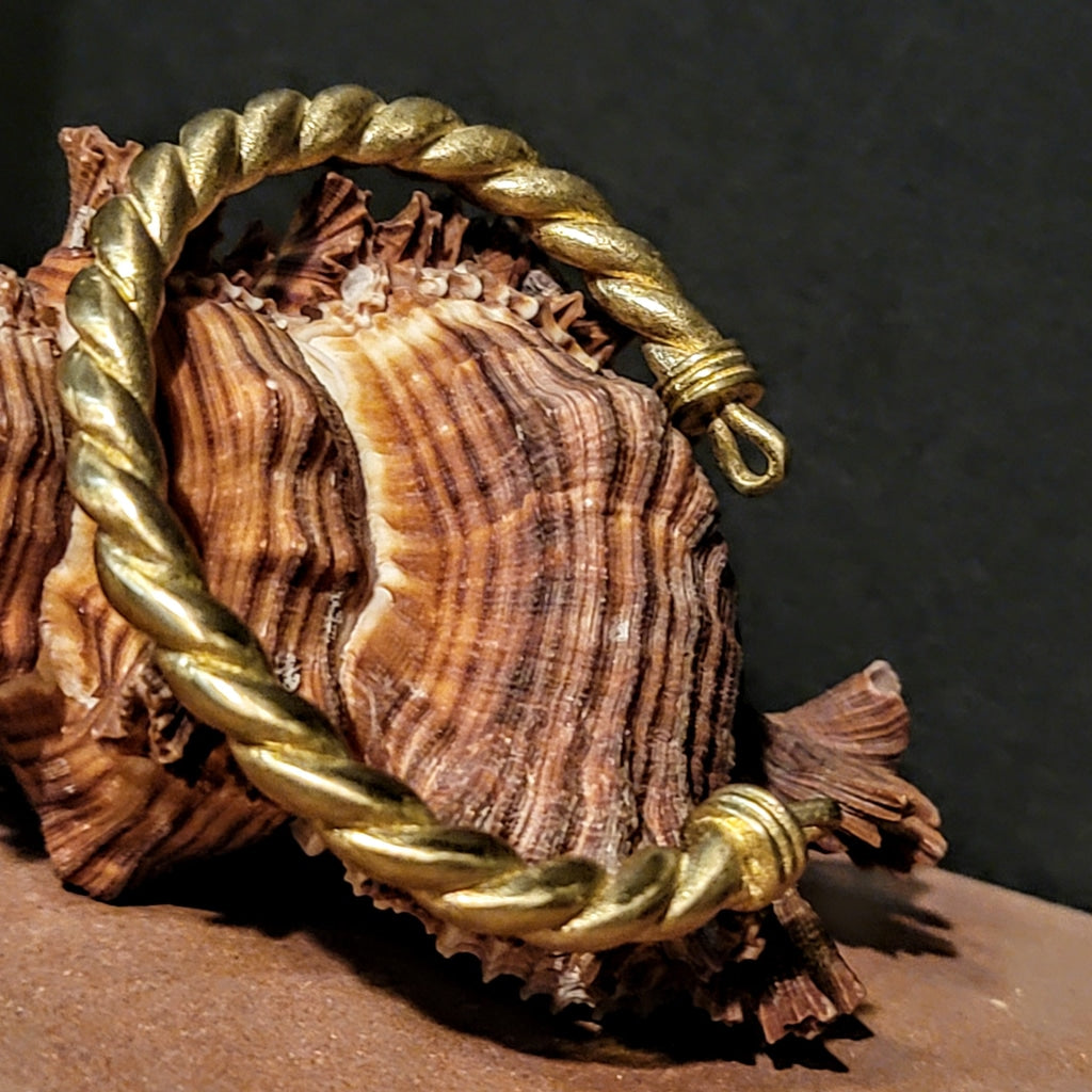 Twisted Rope Brass Bangle Cuff Jewelry Bracelet