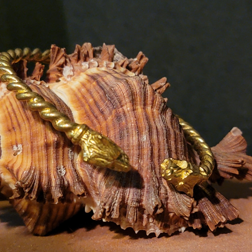 Twisted Wolf Brass Cuff Jewelry Bracelet