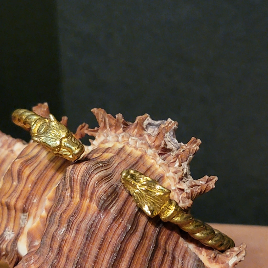 Twisted Wolf Brass Cuff Jewelry Bracelet