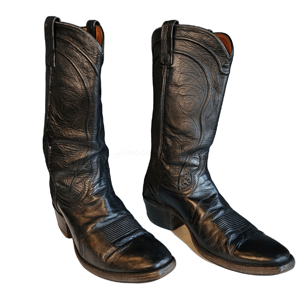 Dan post 2025 black ostrich boots